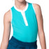 Lucky in Love Eyelet You Win Girls Henley Tank Top - Aquamarine