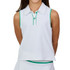 Sofibella Alpine Whites Girls Sleeveless Polo - White