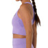 Asics Match Jacquard Crop Top - Faded Plum
