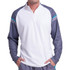 K Swiss Propel 1/4 Zip Long Sleeve Shirt - Midnight/White