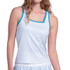K Swiss Square Neck Tank - Baltic/White