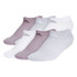adidas Athletic Cushioned Women's 6 Pack No Show Sock - Preloved Fig Puple/Clear Onix Grey/White