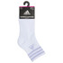 adidas Cushioned 3-Stripe 3.0 Women's 3 Pack High Quarter Sock - Clear Onix Grey/Lilac - 2