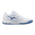 Mizuno Wave Enforce Court Womens Tennis Shoe - White/Parisian Blue - 3