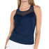 Lucky In Love Essentials Rib Tie Back Tank Top - Midnight