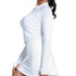 Lucky in Love L UV Mock Neck Long Sleeve Top - White