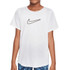 Nike Dri Fit Girls Tee Shirt - White/Black