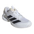 adidas Adizero Ubersonic 5 Mens Tennis Shoe - White/Black/Silver Metallic - 4