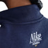Nike Court Club Fleece Quarter Zip - Midnight Navy/White/Laser Orange - 4
