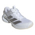 adidas Adizero Ubersonic 5 Womens Tennis Shoe - White/Silver Metallic/White - 4