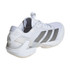 adidas Adizero Ubersonic 5 Womens Tennis Shoe - White/Silver Metallic/White - 5