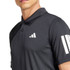 adidas Club 3 Stripe Polo - Black