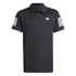 adidas Club 3 Stripe Boys Polo - Black