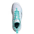 adidas Avaflash Womens Tennis Shoe - White/Silver Metallic/Aqua - 4