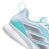 adidas Avaflash Womens Tennis Shoe - White/Silver Metallic/Aqua - 5