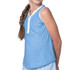 Lucky in Love Linen Nouveau Girls Henley Tank Top - Periwinkle - 2