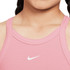 Nike Girls High Neck Tank Top - Medium Soft Pink/White - 3