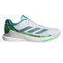adidas Crazyquick LS Mens Padel Shoe - White/Aurora Ivy/Lime Burst
