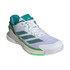 adidas Crazyquick LS Mens Padel Shoe - White/Aurora Ivy/Lime Burst - 4