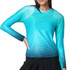 Lucky in Love Eyelet You Win Long Sleeve Top - Aquamarine