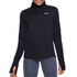 Nike Girls Dri Fit 1/4 Zip Long Sleeve - Black/White