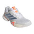 adidas Barricade 14 Womens Tennis Shoe - White/Halo Blue/Beam Orange - 4