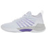 K Swiss Hypercourt Supreme 2 Womens Tennis Shoe - White/Lunar Rock/Purple Haze - 3