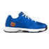Wilson Rush Pro Junior Tennis Shoe - Deja Vu Blue/Orange Tiger/White - 11