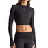 adidas by Stella McCartney Long Sleeve Crop Top - Black