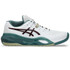 Asics Gel Resolution X Mens Wide (2E) Tennis Shoe - White/Dark Aubergine