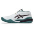 Asics Gel Resolution X Mens Wide (2E) Tennis Shoe - White/Dark Aubergine