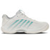 K-Swiss Hypercourt Express 3 Womens Clay Tennis Shoe - Blanc de Blanc/Glacier Grey/Baltic