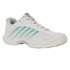 K-Swiss Hypercourt Express 3 Womens Clay Tennis Shoe - Blanc de Blanc/Glacier Grey/Baltic