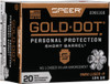 Speer 9mm Luger / Parabellum Gold Dot +P Personal Protection Short Barrel 124gr JHP Ammo