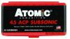 Atomic .45 ACP/Auto Subsonic 250gr BHP Ammo