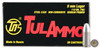 Black box of TulaAmmo with 50 rounds of 9mm Luger, 115 grain full metal jacket, steel cased and non-corrosive Berdan primed cartridges. Made in Russia.