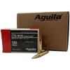 Aguila .270 Winchester 130-grain InterLock BTSP ammo with cartridges displayed next to box and case.