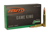HSM Game King .30-06 Springfield ammo box with Sierra Spitzer BT bullets displayed, featuring 165gr cartridges for hunting.