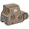 EOTech, Tactical, Holographic, Non-Night Vision Compatible Sight, Red Reticle, 68MOA Ring with 1MOA Dot, Tan, Rear Buttons, includes CR123 Battery
