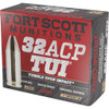 Fort Scott Munitions 32ACP071SCV Tumble Upon Impact (TUI) Solid Copper Spun 71 Grain .32 ACP 828 fps