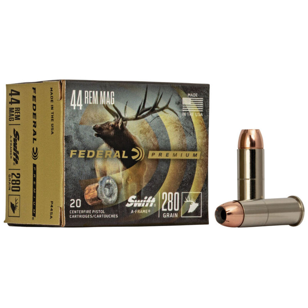 Federal .44 Magnum 280gr Swift A Frame Ammo | Black Basin
