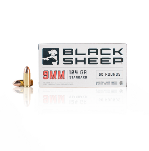 Black Sheep 9mm Luger 124gr FMJ Ammo