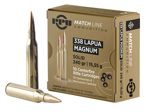 Prvi Partizan .338 Lapua Magnum Match 240gr Solid Ammo