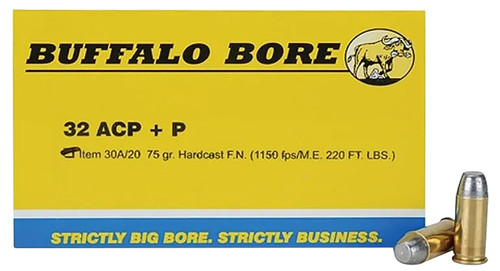 Buffalo Bore .32 ACP Personal Defense 75gr Solid Ammo