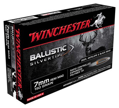 Winchester 7mm Remington Mag Ballistic Silvertip 150gr PolyTip Ammo