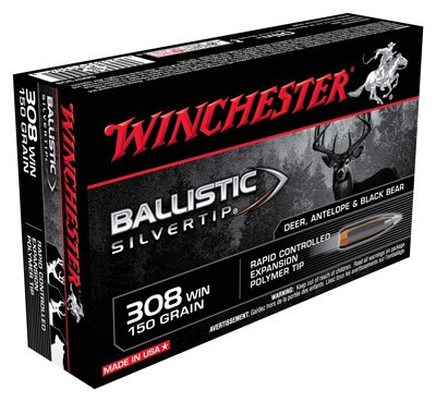 Winchester .308 Win / 7.62x51mm Ballistic Silvertip 150gr PolyTip Ammo