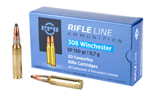 PPU .308 Winchester 150gr SP Ammo