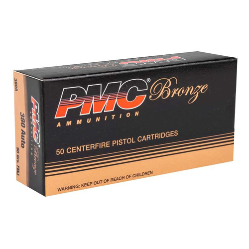 PMC .380 Auto Bronze 90gr FMJ Ammo