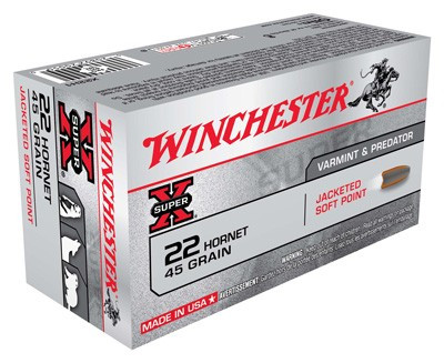 Winchester .22 Hornet Super X 45gr JSP Ammo