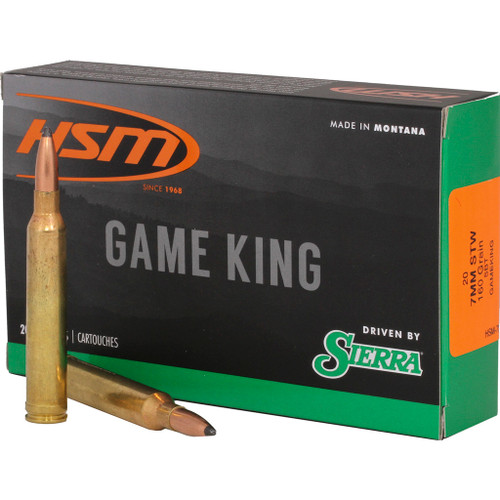 HSM 7mm STW Sierra Game King 160gr JSP Ammo